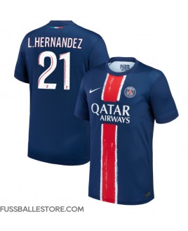 Günstige Paris Saint-Germain Lucas Hernandez #21 Heimtrikot 2024-25 Kurzarm